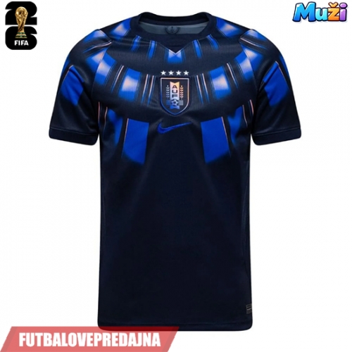 Lacne Muži Futbalové dres Uruguaj MS 2026 Krátky Rukáv - Preč